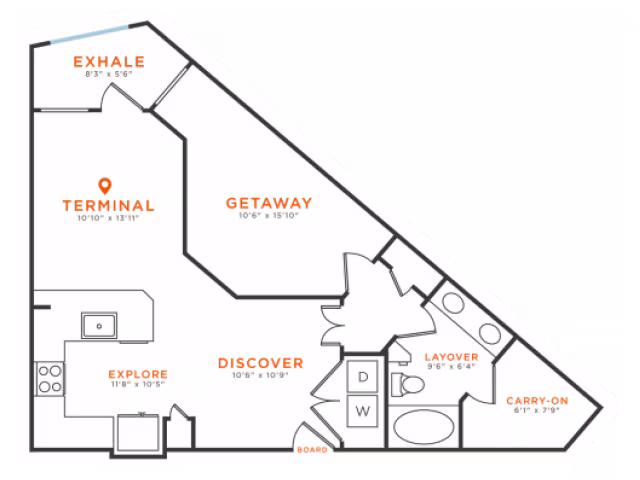 Unit CLC4074 CLC3074 floor plan